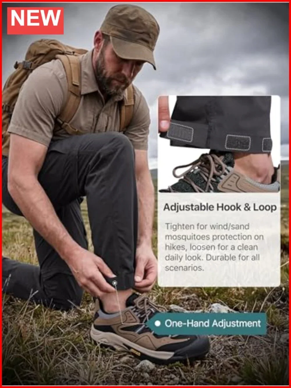 Men Hiking Convertible Pants Waterproof Quick Dry Zip Off Cargo Fishing Pants